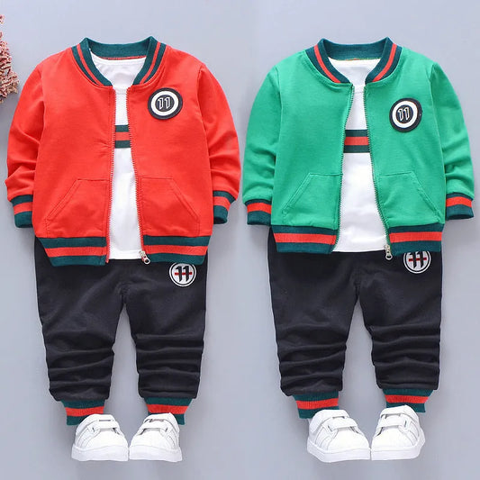 Autumn Children's Three-Piece Suit - Enfance-Heureuse