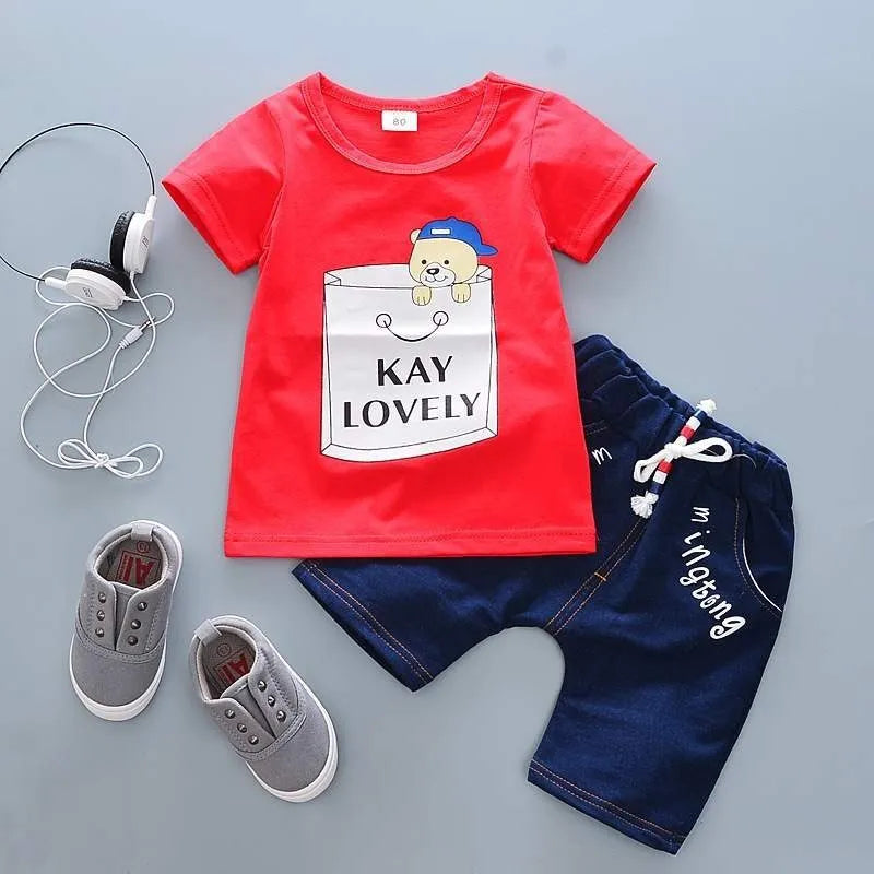 Children's Short Sleeved Boy's Summer Clothes Female Baby - Enfance-Heureuse