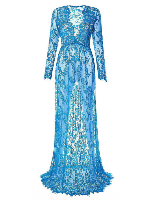 Pregnant Dress Pajamas Lace Maternity Dress Women - Enfance-Heureuse