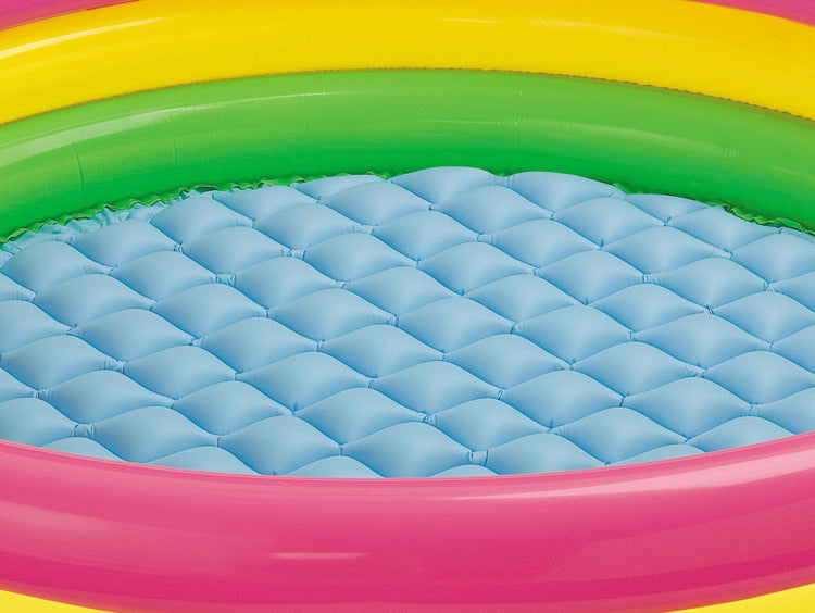 Fluorescent three-ring inflatable pool ball pool - Enfance-Heureuse