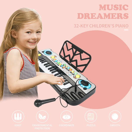 Children's Multifunctional Electronic Piano Baby Early Education Educational Music Piano Toy Piano - Enfance-Heureuse