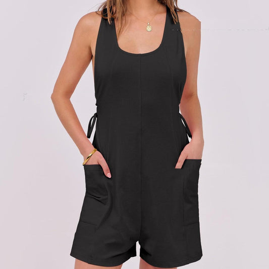 Comfortable Pocket Vest Jumpsuit Women - Enfance-Heureuse