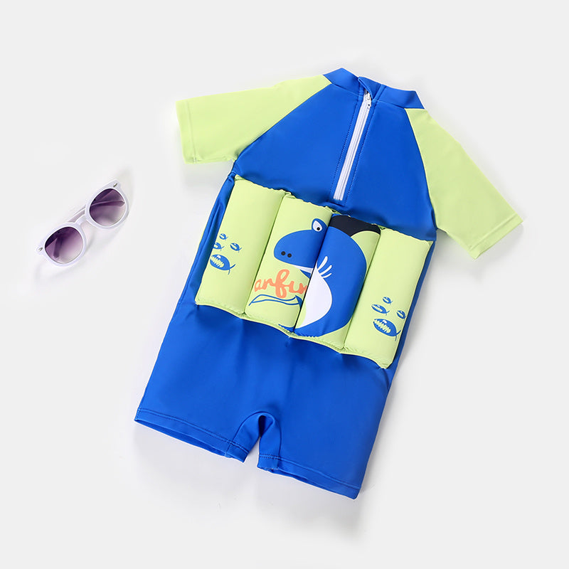 Buoyancy Swimsuit Boys One-piece Training Sun Protection - Enfance-Heureuse