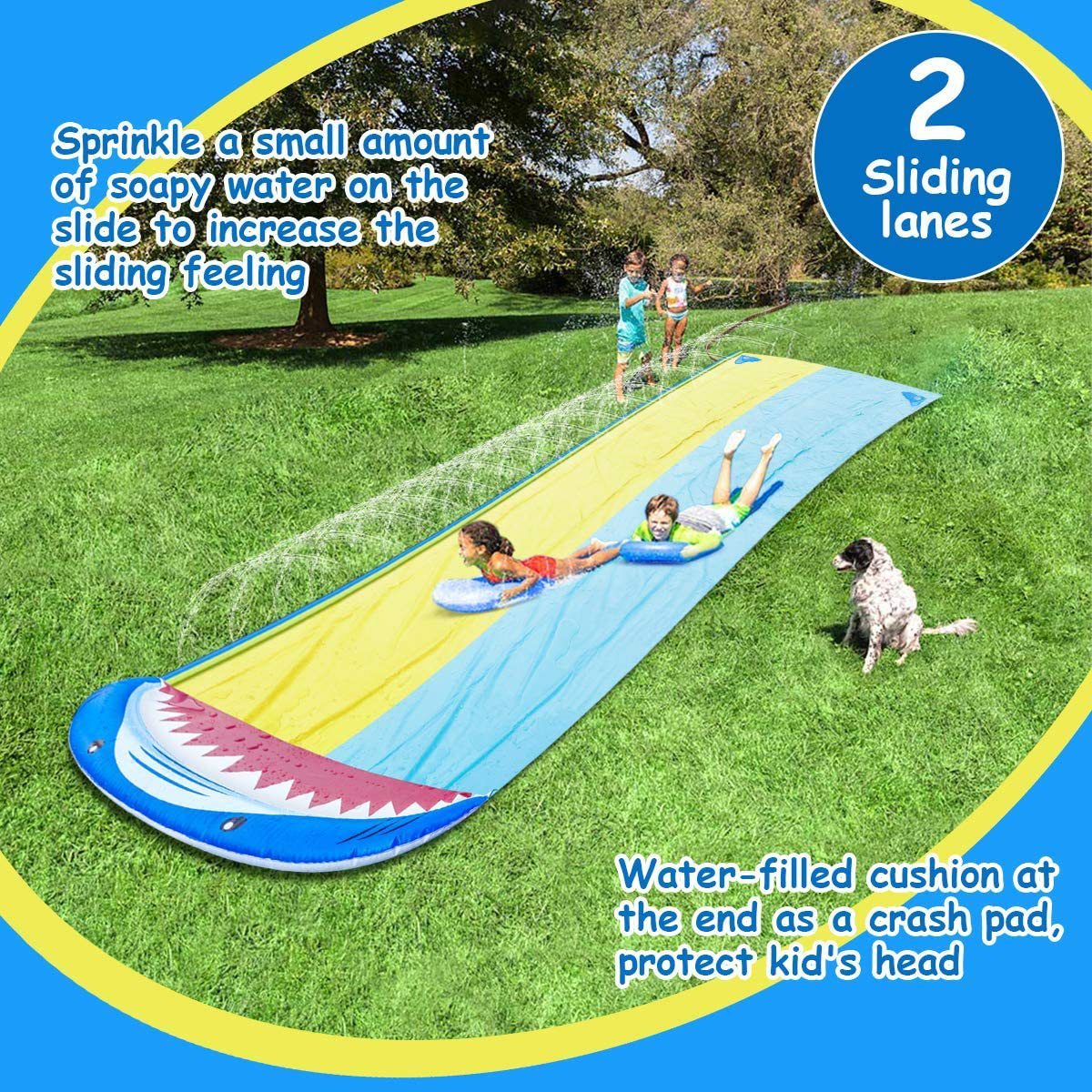 Children's Outdoor Lawn Water Spray Toys Slide - Enfance-Heureuse