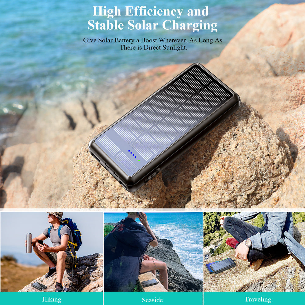 It Comes With Input And Output Dual-wire Solar Power Bank - Enfance-Heureuse