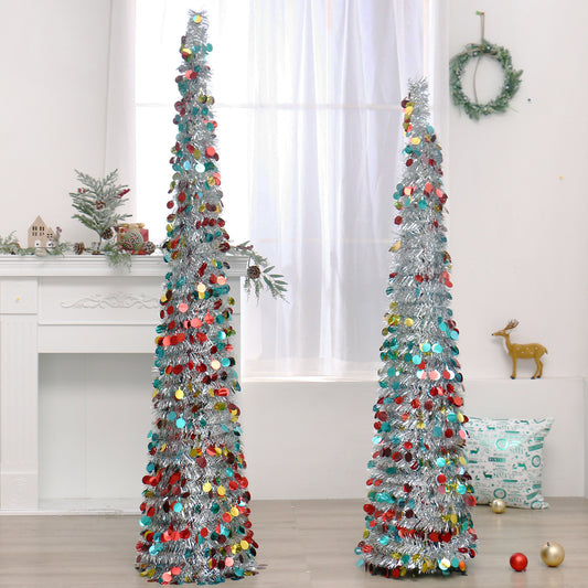 Christmas Colorful Retractable Folding Christmas Tree Decorative Ornaments - Enfance-Heureuse
