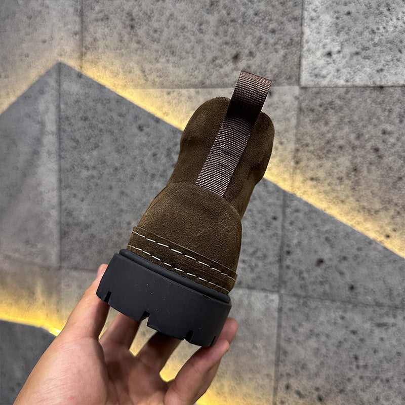 Suede Martin Boots Fleece-lined Warm Slugged Bottom Casual Shoes - Enfance-Heureuse