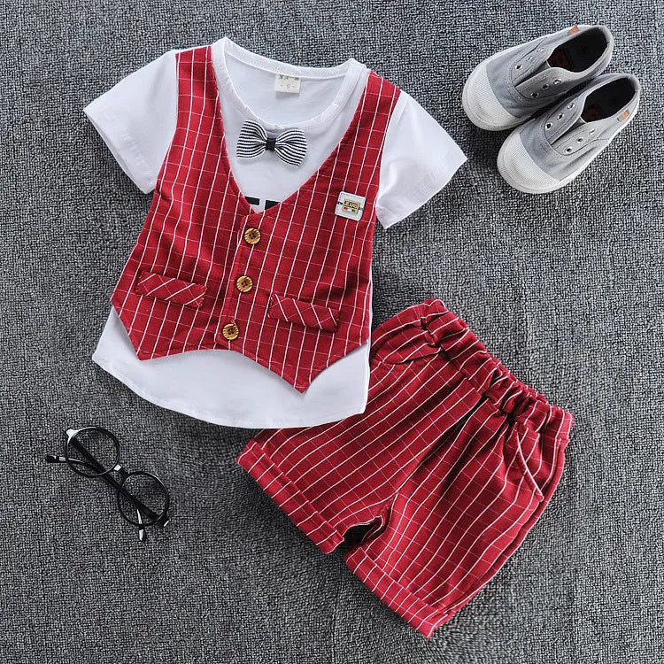 Children's Clothing Vest Short-Sleeved Suit New Summer Children's Children's Suit - Enfance-Heureuse