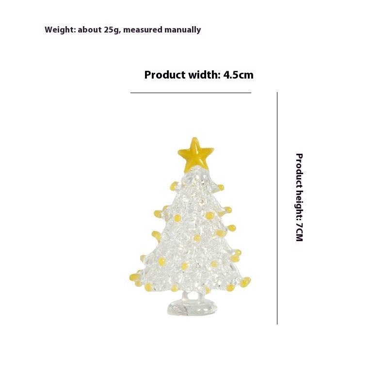 Christmas Gift Colored Glaze Christmas Tree Crafts Small Ornaments - Enfance-Heureuse