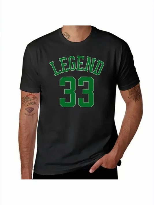 Retro Larry 'Legend' Bird Jersey T-Shirt Cute Tops Plus Sizes Mens Graphic T-shirts Pack - Enfance-Heureuse