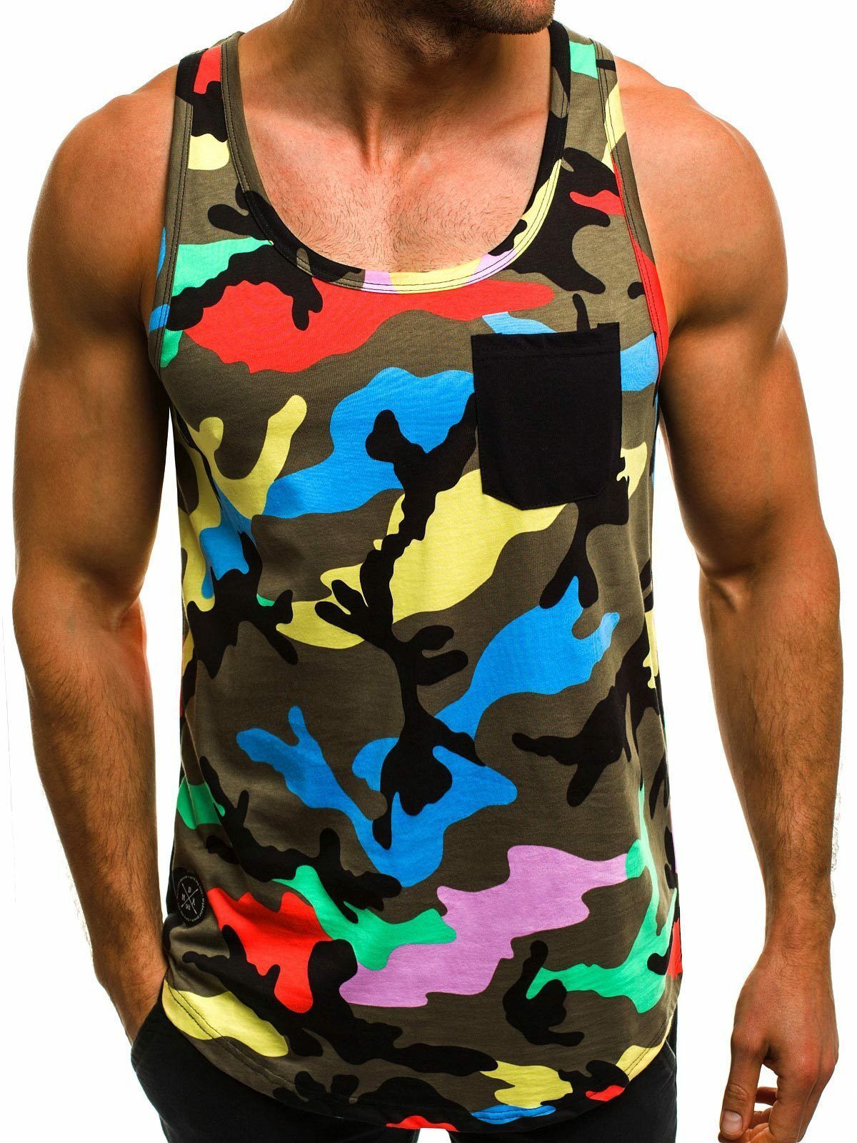 Casual Vest Men's Slim Breathable Camouflage Print Personalized Sleeveless - Enfance-Heureuse
