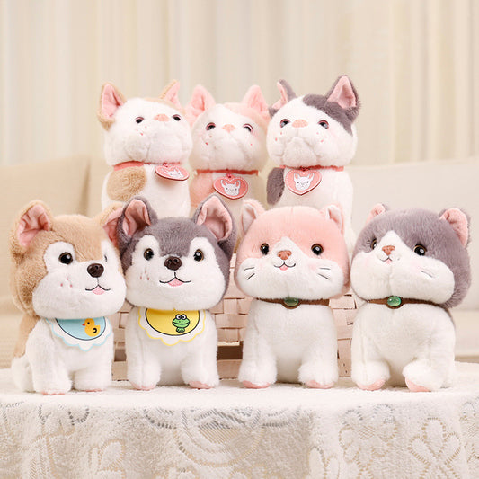 Creative Cute Simulation Cat Fighting Dog Doll Toys - Enfance-Heureuse