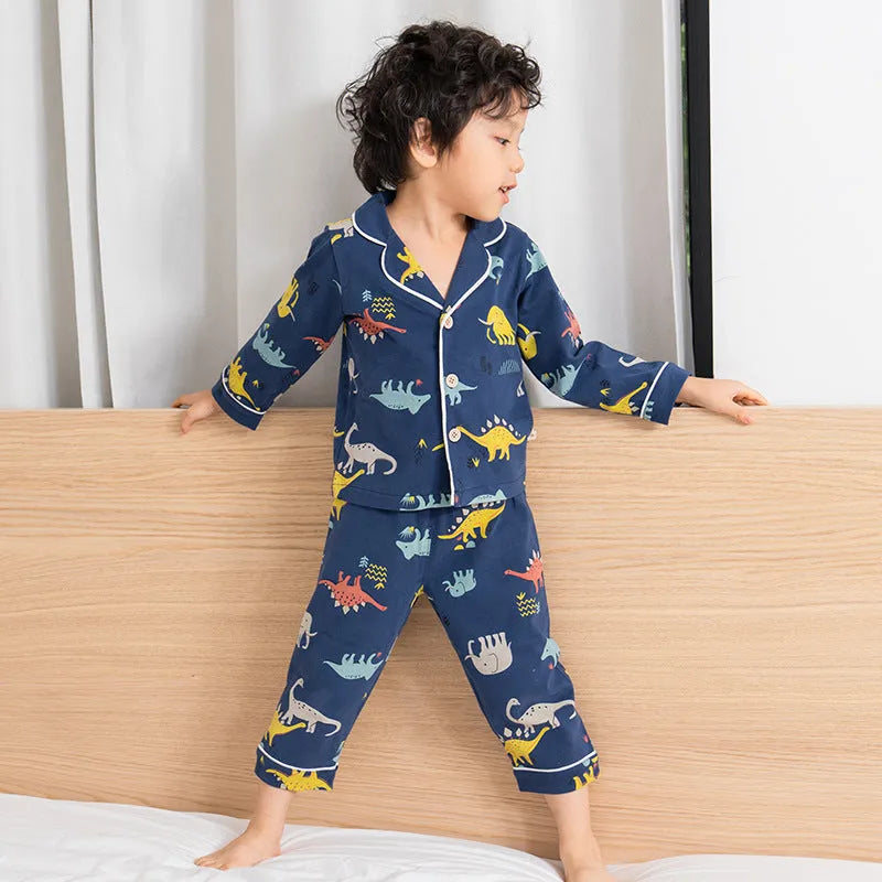 Ensemble de vêtements de détente en coton décontracté pour garçons - Enfance-Heureuse