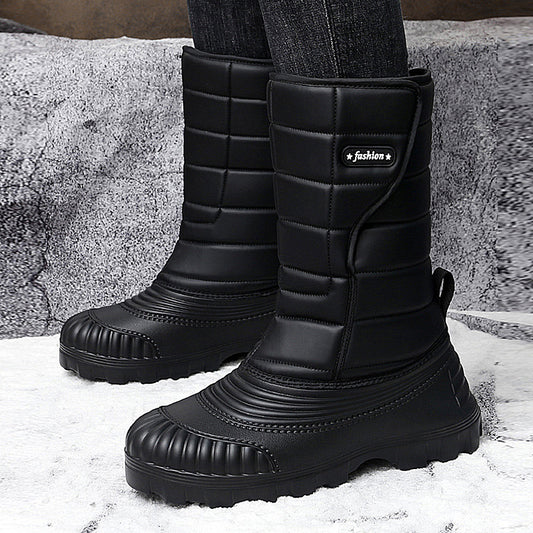 Snow Boots Outdoor Long Tube Fleece Lined Padded Warm Keeping - Enfance-Heureuse