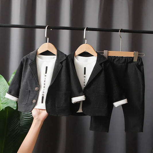 Costume deux pièces pour garçon Vêtements pour enfants Printemps et automne