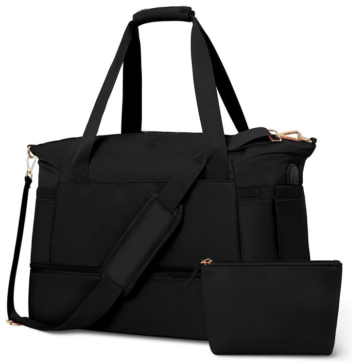 Travel Duffel Bag Sports Gym Bag For Girls Teen Birthday Gifts, Personal Item Weekender Bag Carry On Tote Bags For Women Men,Waterproof Overnight Luggage Bag With Trolley Sleeve - Enfance-Heureuse