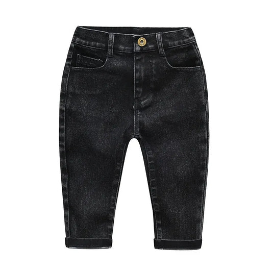 Children's High Elastic Fitting Denim Trousers - Enfance-Heureuse