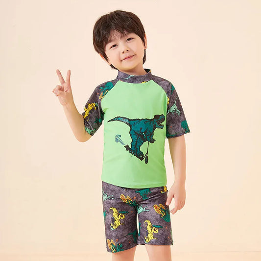 Plus Size Youth Trunks Swimming Cap Suit - Enfance-Heureuse