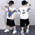 Boys' Summer Loose Sports Clothes Middle And Big Children's Two Piece Set - Enfance-Heureuse