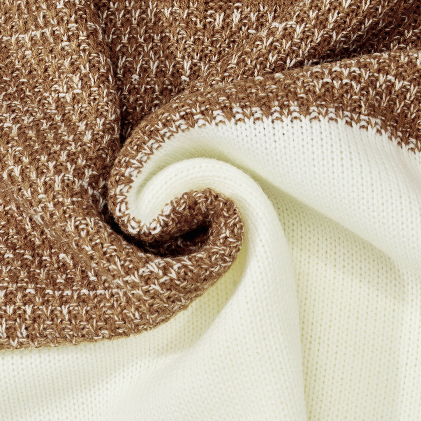 Men's Casual Color Block Long Sleeve Cable Knit Pullover Sweater - Enfance-Heureuse