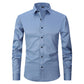 Men's Stretch Shirt Long Sleeve Non-ironing Slim Fit - Enfance-Heureuse