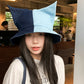 Fashion Colorblock Bucket Hat Personalized Minority Dubin Ear Sun Hat