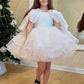 Girls' White Birthday Party Formal Dress Skirt - Enfance-Heureuse