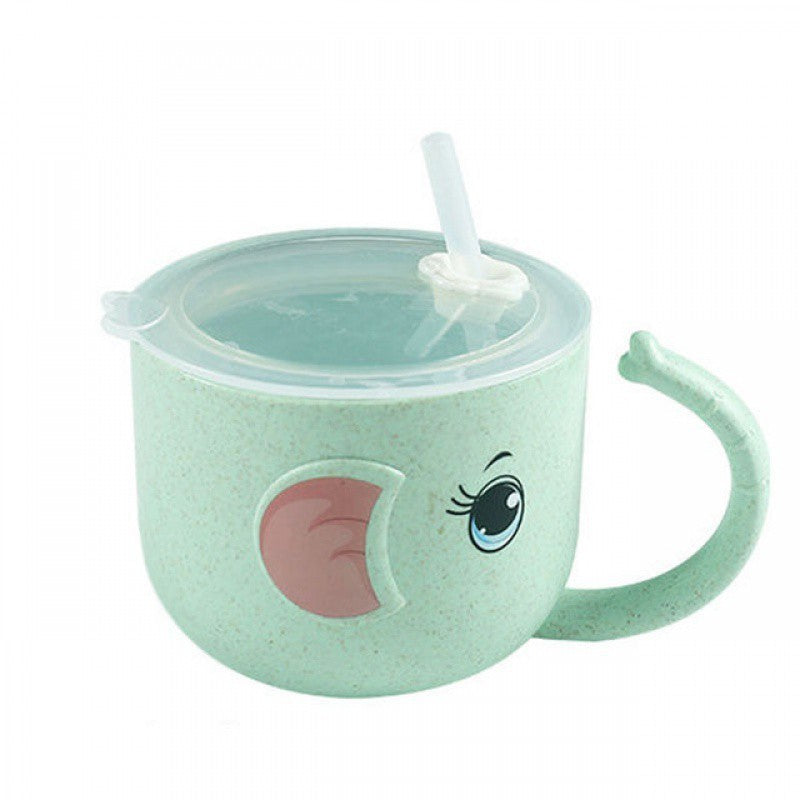 Baby Feeding Bottle Kid's Mug Silicone Straw Children - Enfance-Heureuse