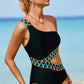 Cutout Single Shoulder One-Piece Swimwear - Enfance-Heureuse