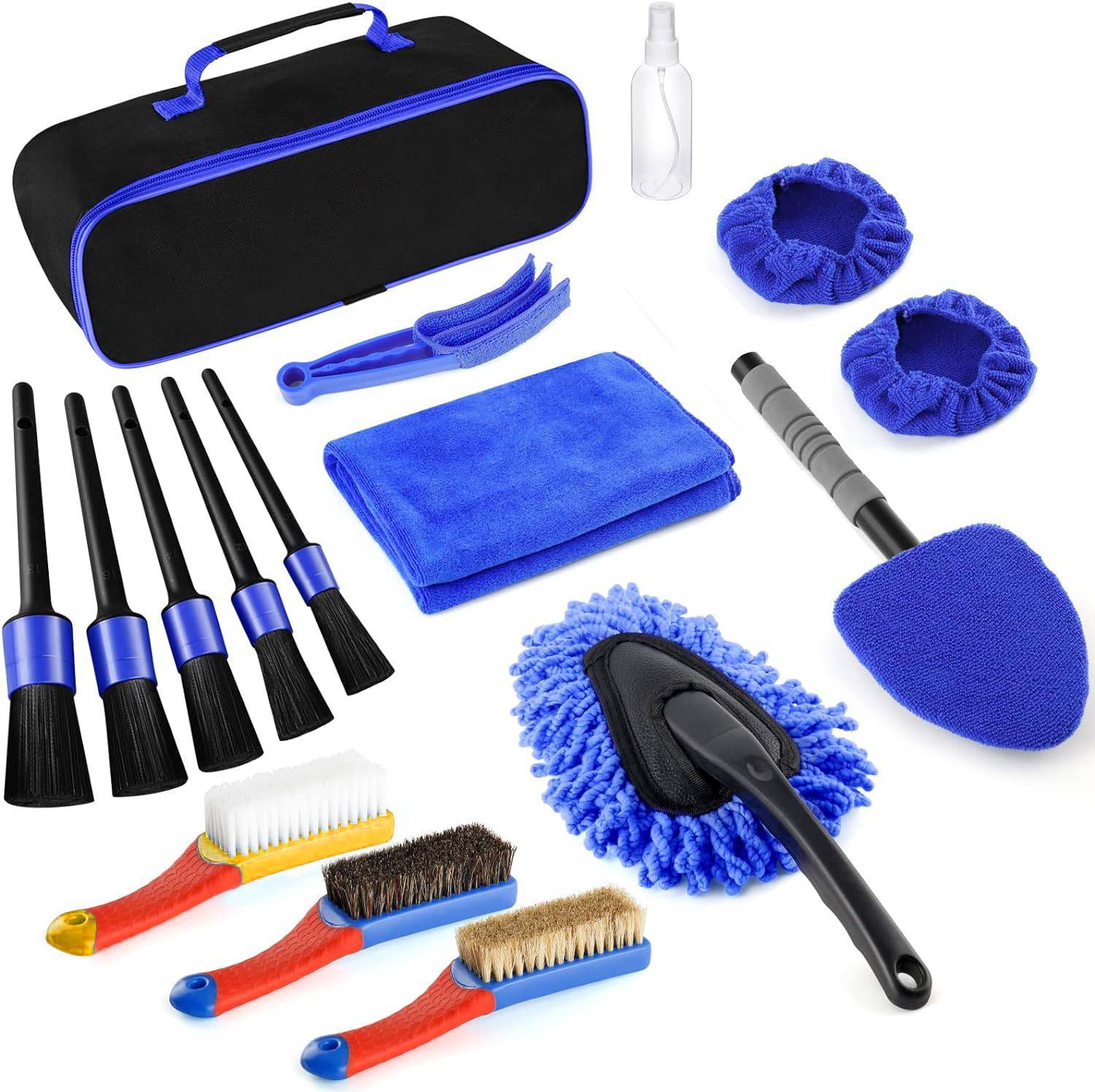 17Pcs Car Detailing Brush Set Drill Not Include - Enfance-Heureuse