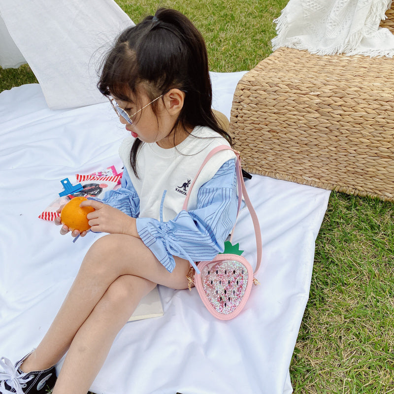 Summer Children's Pineapple Strawberry One Shoulder Jelly Bag - Enfance-Heureuse
