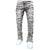 Men Trousers Individual Patched Pants Long Tight Fit Stacked Jeans For Mens Clothing - Enfance-Heureuse