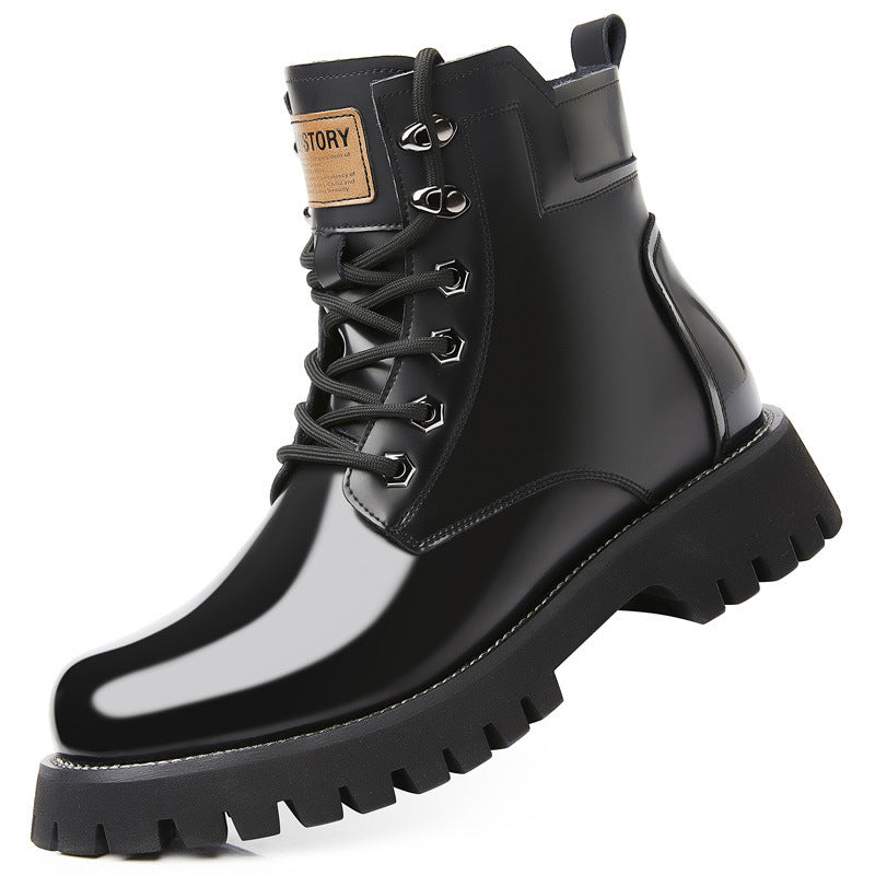 Fall Winter Martin Boots Men's Platform Mid-top - Enfance-Heureuse
