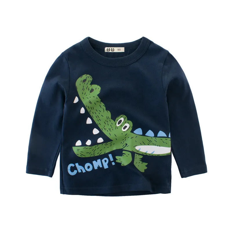 Children's Clothing Autumn Children's Bottoming Shirt Korean Baby Clothes Boy's Long-sleeved T-shirt - Enfance-Heureuse