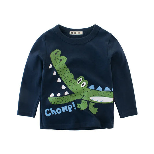 Children's Clothing Autumn Children's Bottoming Shirt Korean Baby Clothes Boy's Long-sleeved T-shirt - Enfance-Heureuse