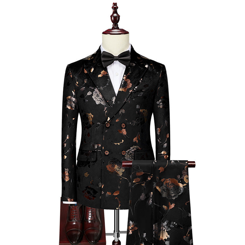 Men's Business Creative Printed Tie Suit Set - Enfance-Heureuse