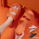 Platform Slippers Women's Summer Buckle Home Shoes Fashion Outdoor Wear Soft Bottom Sandals - Enfance-Heureuse