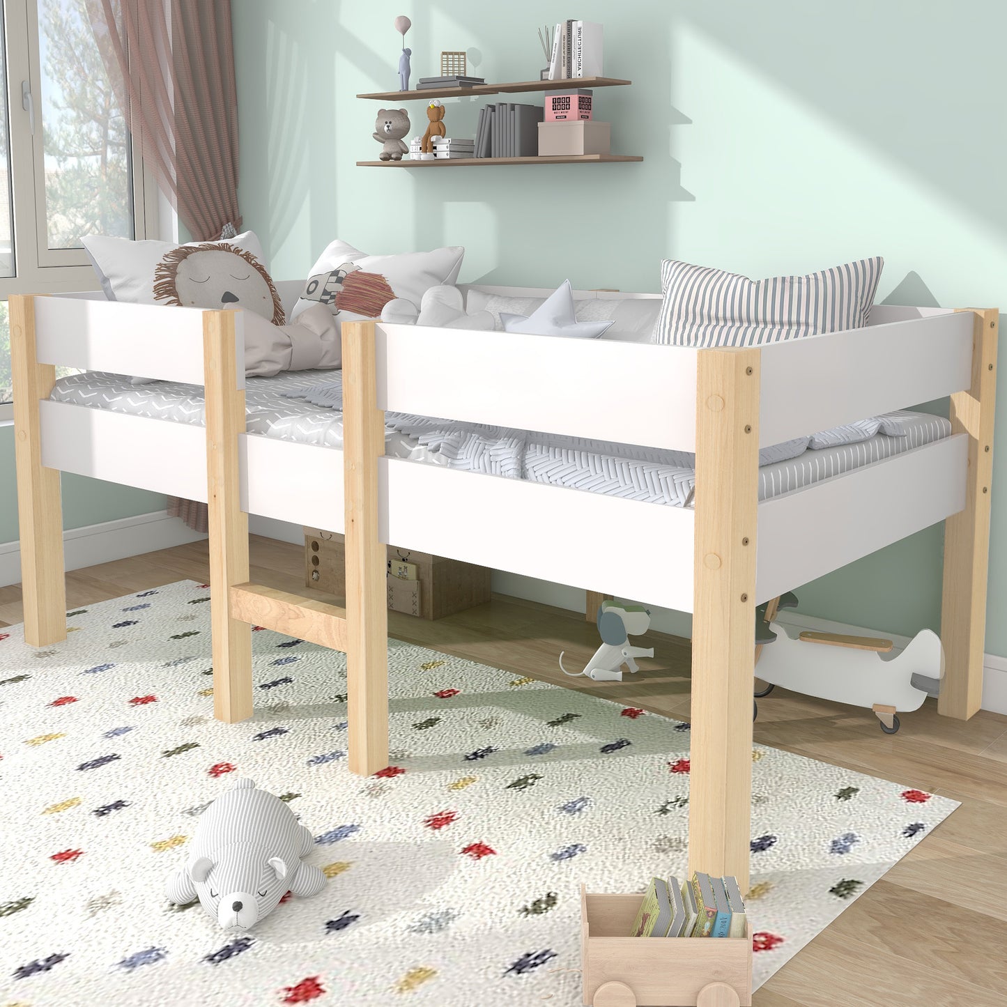 Pine Children's Bed 90cmx190cm - Enfance-Heureuse
