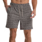 Men's Drawstring Printed Shorts with Pockets - Enfance-Heureuse