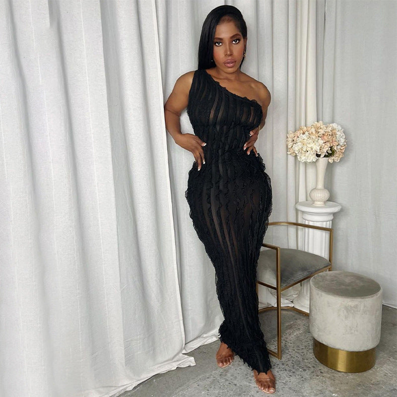 Robe fourreau taille haute dos nu