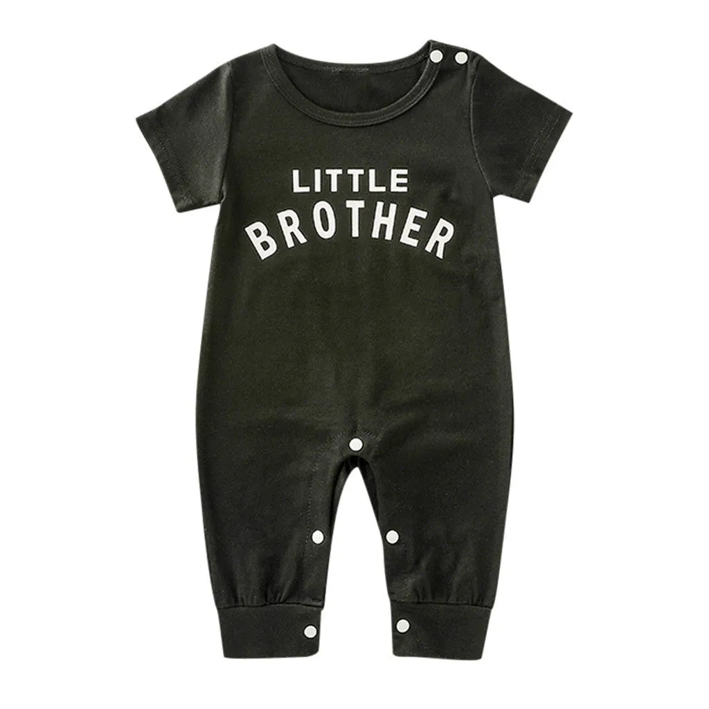 Male Alphabet Long Sleeved Romper Newborn Baby Jumpsuit Female Baby Casual Romper - Enfance-Heureuse