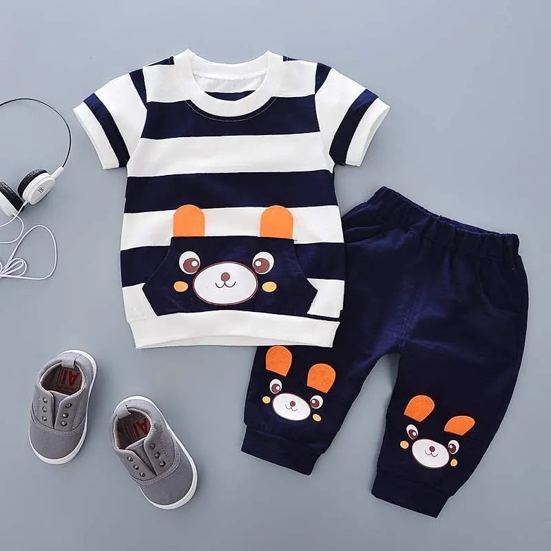 Children's Short Sleeved Boy's Summer Clothes Female Baby - Enfance-Heureuse