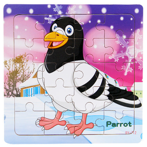 Children's poultry animal wooden puzzle - Enfance-Heureuse