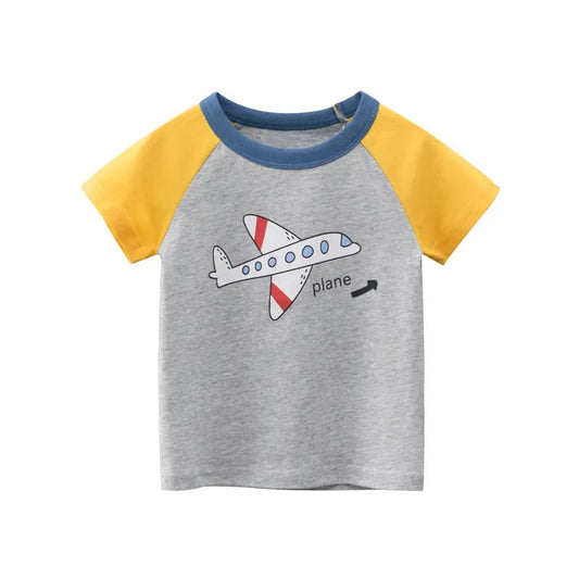 New Children's Clothing Children's Short-Sleeved T-Shirt Boys Half-Sleeved Clothes - Enfance-Heureuse