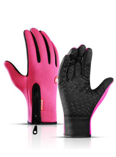 Winter Gloves Touch Screen Riding Motorcycle Sliding Waterproof Sports Gloves With Fleece - Enfance-Heureuse