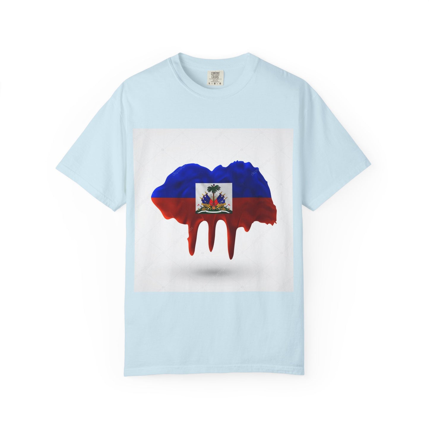 Haiti Flag Drip T-Shirt — Haitian Pride Graphic Tee