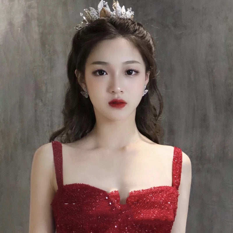 New Sequin Sling High-grade Princess Engagement Dress For Women - Enfance-Heureuse