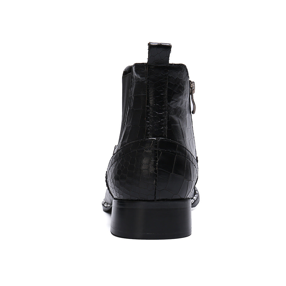 Men's British-style High-top Shoes Summer Breathable Chelsea Boots - Enfance-Heureuse