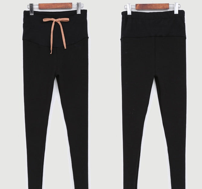 South Korea maternity new winter pregnant women foot leggings and cashmere trousers abdomen supporting feet thick spot - Enfance-Heureuse