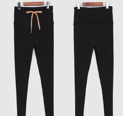 South Korea maternity new winter pregnant women foot leggings and cashmere trousers abdomen supporting feet thick spot - Enfance-Heureuse